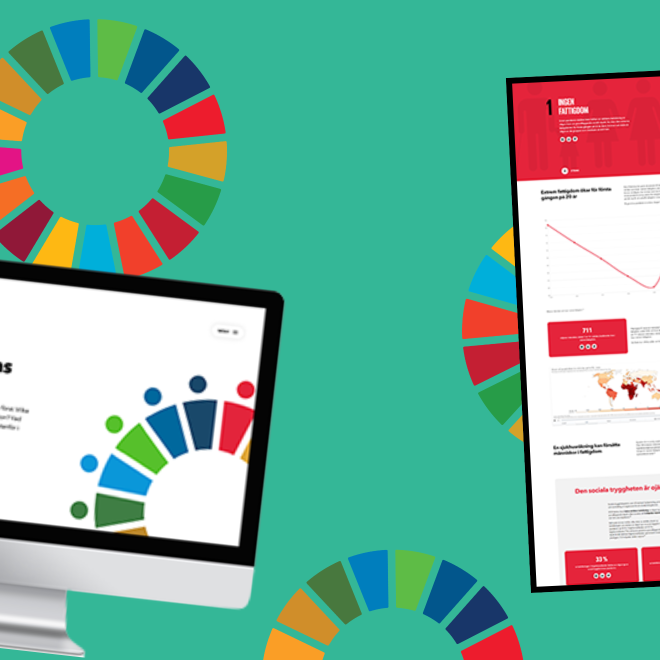 Bild på dator med Leavenobehind.nu hemsidan. bild på statistik från Mål 1