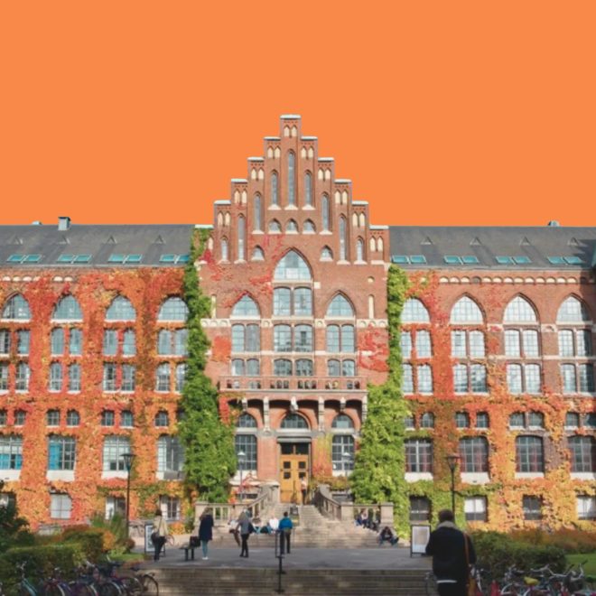 Lunds universitetsbyggnad i tegel