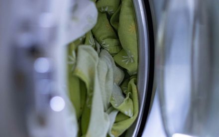 Grön tvätt tvättas