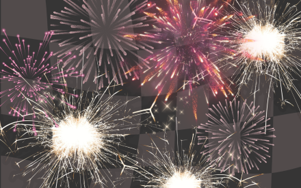 Bild på fyverkerier