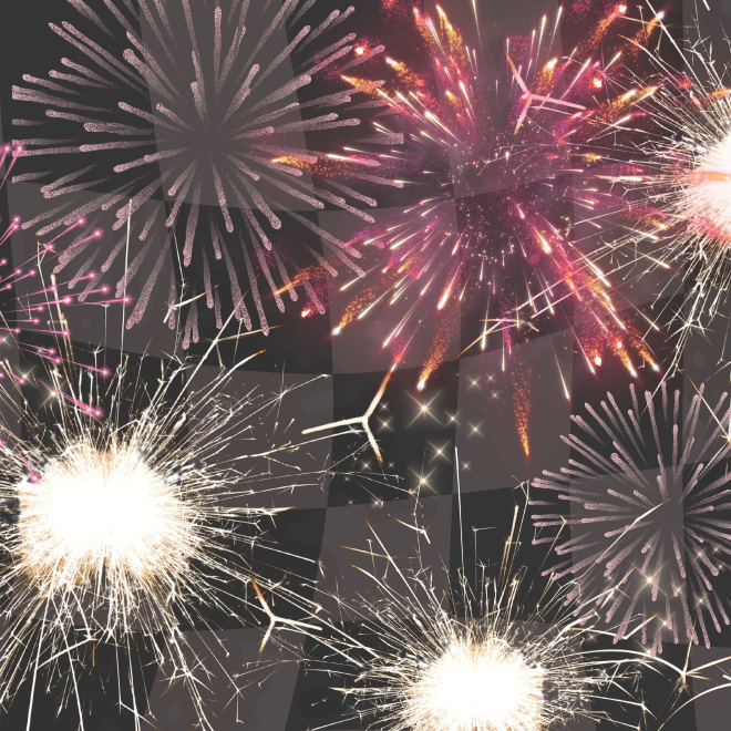 Bild på fyverkerier